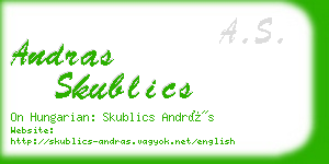 andras skublics business card